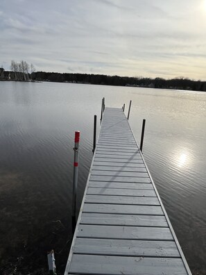 Seasonal dock(May-Sept) Shared frontage with spot for boat. Ice fishing access!