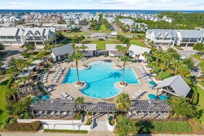 Walk to the heated resort-style pool and catch some rays