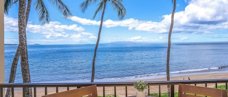 Stunning view of mountains and ocean from your private lanai!