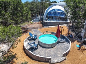 Aerial view of Stardome with the private Cowboy pool!