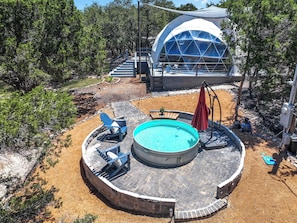 Aerial view of Stardome with the private Cowboy pool!