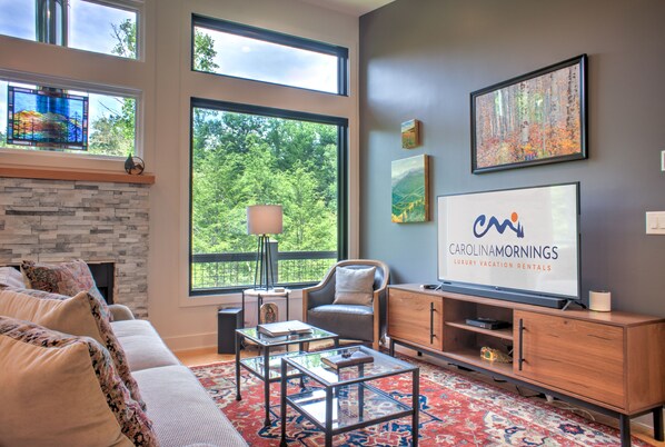 Main Level - Living Area w/ Smart TV