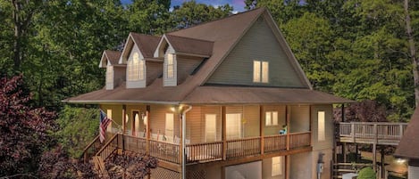 Secluded 3 floor cape with a wrap around porch and all of the comforts of home