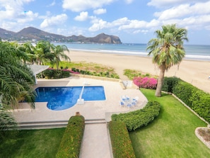 Casa Serena is Literally on the Beach. Go from the pool to the ocean.