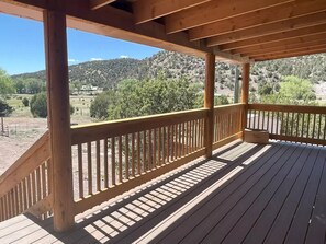 An expansive front porch with great sunset views!