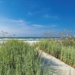 Walk across the dune... you're almost there