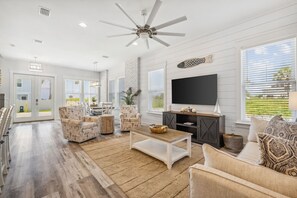 Living Area with Sleeper Sofa and Flat Screen TV