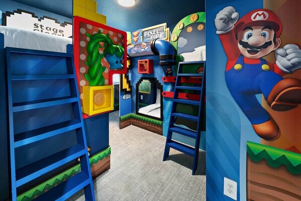 Gamer's Paradise Themed Bedroom on Second Floor