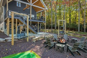 Where Comfort Begins: Front View Fireplace Sitting Area in Style.