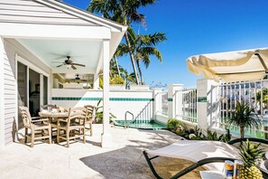 Ultra-private resort-style living. Tropical gardens flank the plunge pool.