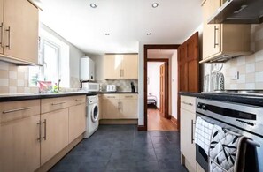 Kitchen, fully fitted and large, perfect for preparing all meals for your stay.