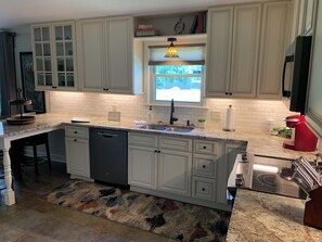 Kitchen with pod and drip coffee makers