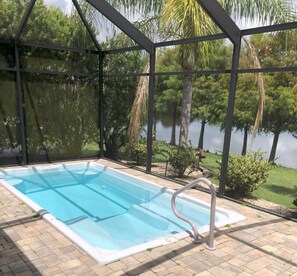 Pool within Screened-in Birdcage, overlooking Water View!