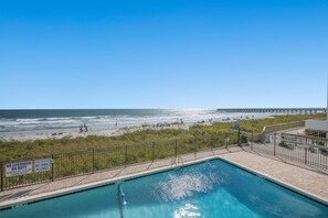 Take an evening dip in the crystal clear pool located on the oceanfront.