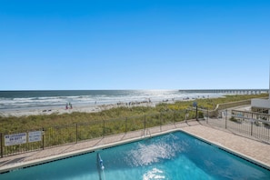 Take an evening dip in the crystal clear pool located on the oceanfront.