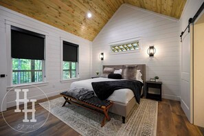 Master bedroom - King bed with night stands, dresser, closet