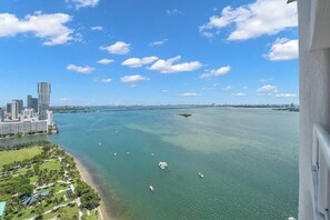 Amazing water views of Biscayne Bay, Heart Island, Margaret Pace Park