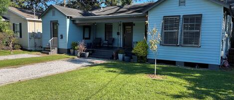 Front with private driveway