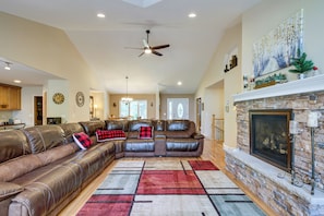 Living Room | 1st Floor | Fireplace | Smart TV