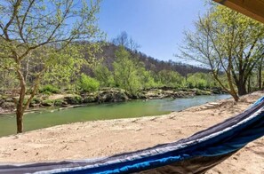 Relax in a hammock along the Red River