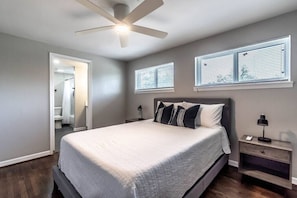 This bedroom exudes warmth, elegance, and comfort in every detail.