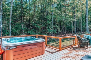 Relax and unwind in our outdoor hot tub