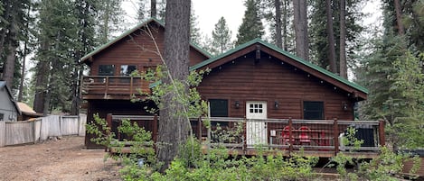 Front of cabin and deck