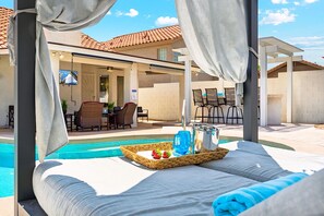 View from the poolside cabana