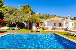 Beautiful villa with private pool, terrace, and garden with sea views
