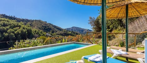 Private pool and terrace with views