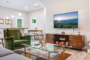 Our large Roku TV is ready for all your streaming needs. Not a fan of watching TV? Gather your friends for a thrilling (or comedic) game night instead!