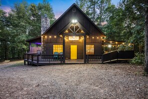 A captivating entrance with twinkle lights and ample space to roam!