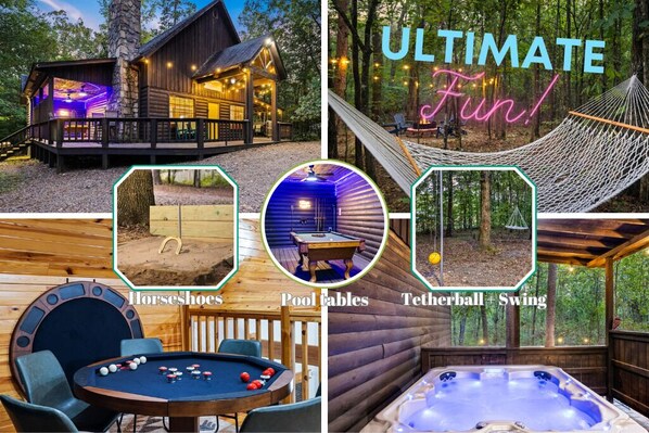 The ultimate family cabin with tons of fun activities to enjoy!