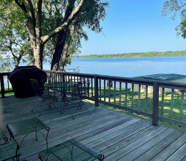 Wolf Creek Retreat on Grand Lake O’ The Cherokees.  Gorgeous view from the deck!