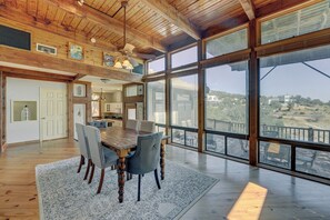 Dining room with 180 degree views