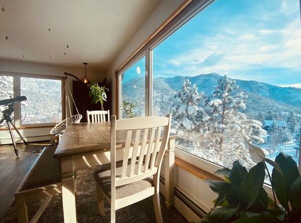 View from dining area