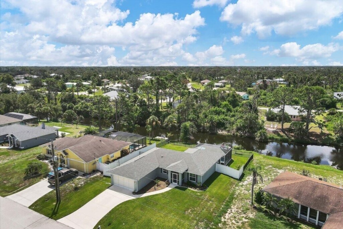 Heron’s Nest- A Modern Pool Home with Water Views Near Beaches!