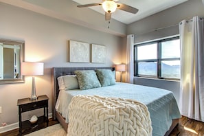 Master with King bed offers premium comfort with stunning views!