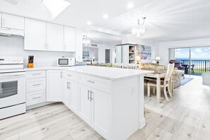 Fully equipped kitchen designed to meet your basic cooking needs
