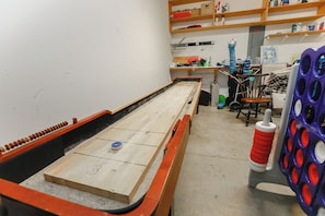 Need rainy day plans? Play a game of shuffleboard or giant connect 4!