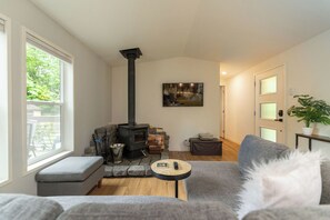 Enjoy a cozy wood stove in the colder months...