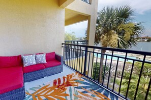 Comfortable Outdoor Lounge Area on the Waterfront  Balcony