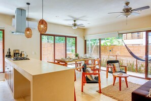 Each kitchen features a breakfast bar too for extra seating