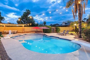 Pool at sunset