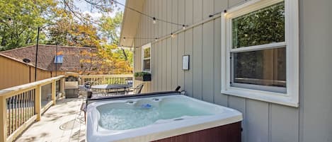 Complete with a private hot tub!
