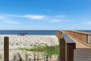 Quiet Beach Steps Away