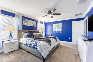 Indoors, Ceiling Fan, Bed, Bedroom, Furniture