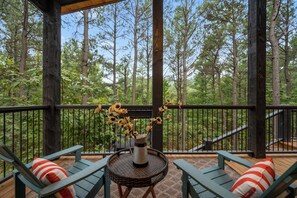 Enjoy your morning coffee as you sit among the trees.