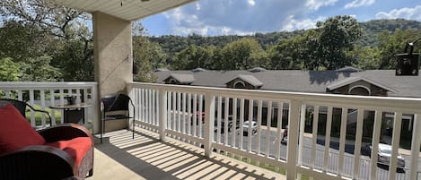 Enjoy the beauty of the Ozarks from our covered patio! 