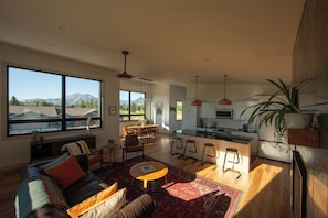 Main living space and kitchen